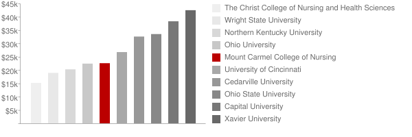 Mount Carmel College of Nursing Tuition Comparison Chart