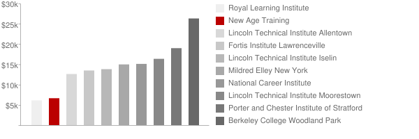 New Age Training Tuition Comparison Chart