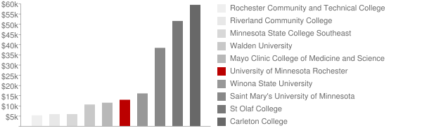 University of Minnesota Rochester Tuition Comparison Chart