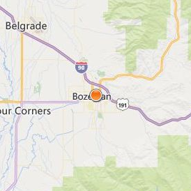 Academy of Cosmetology Bozeman Location Map - City View