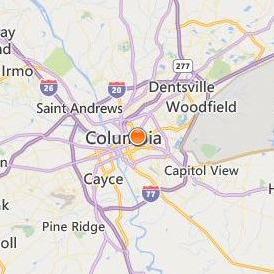 Allen University Location Map - City View