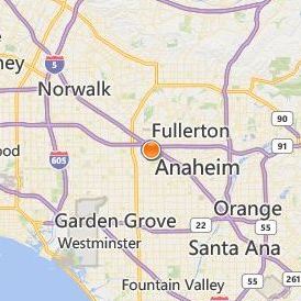American Career College Anaheim Location Map - City View
