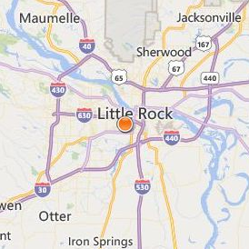 Arkansas Baptist College Location Map - City View