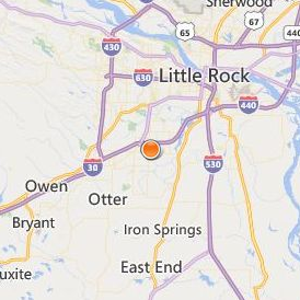 Arkansas Beauty School Little Rock Location Map - City View