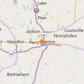 Aultman College of Nursing and Health Sciences Location Map - City View