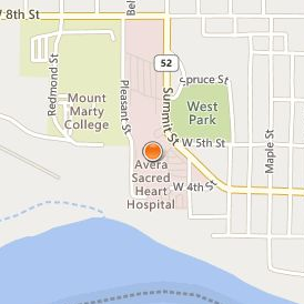 Avera Sacred Heart Hospital Location Map - Street View