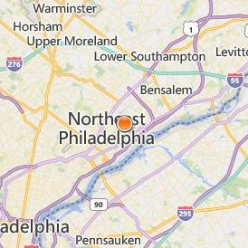Aviation Institute of Maintenance Philadelphia Location Map - City View