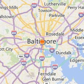 Baltimore Studio of Hair Design Location Map - City View