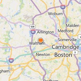 Bentley University Location Map - City View