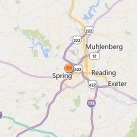 Berks Technical Institute Location Map - City View