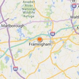 Empire Beauty School Framingham Location Map - City View