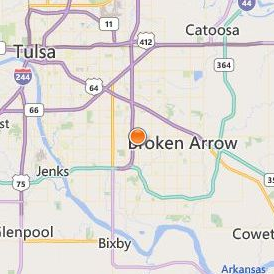 Broken Arrow Beauty College Tulsa Location Map - City View