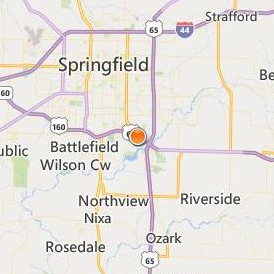 Bryan University Springfield Location Map - City View