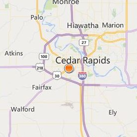 Capri College Cedar Rapids Location Map - City View