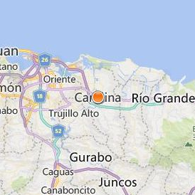 Caribbean University Carolina Location Map - City View