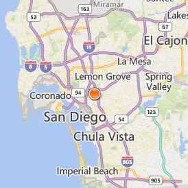 CET San Diego Location Map - City View