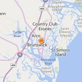 College of Coastal Georgia Location Map - City View