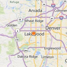 Colorado Christian University Location Map - City View
