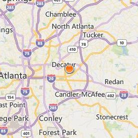 Columbia Theological Seminary Location Map - City View