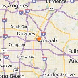 Downey Adult School Location Map - City View