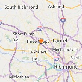 Empire Beauty School Richmond Location Map - City View