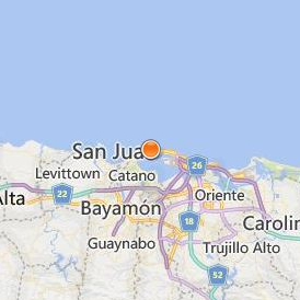 Escuela de Artes Plasticas de Puerto Rico Location Map - City View