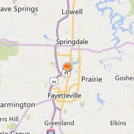 Paul Mitchell the School Arkansas Location Map - City View