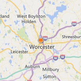 Toni & Guy Hairdressing Academy Worcester Location Map - City View