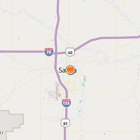 Hays Academy of Hair Design Salina Location Map - City View