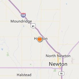Hesston College Location Map - City View