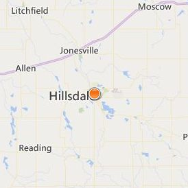 Hillsdale Beauty College Location Map - City View