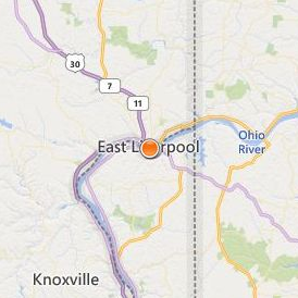 Kent State University at East Liverpool Location Map - City View