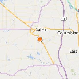 Kent State University at Salem Location Map - City View