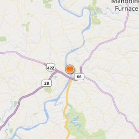 Kittanning Beauty School Location Map - City View