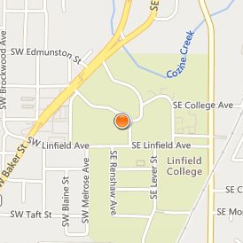 Linfield College Adult Degree Program Location Map - Street View