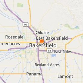 Lyles Bakersfield College of Beauty Location Map - City View