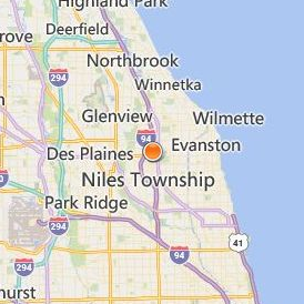 Midwest College of Oriental Medicine Chicago Location Map - City View