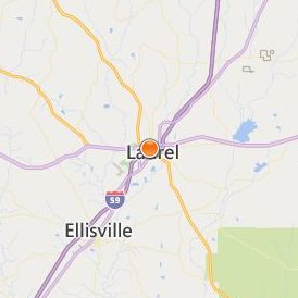 Mississippi College of Beauty Culture Location Map - City View
