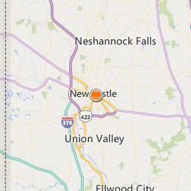New Castle School of Beauty Culture Location Map - City View