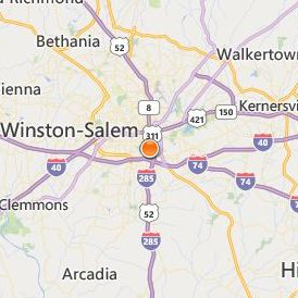 University of North Carolina School of the Arts Location Map - City View