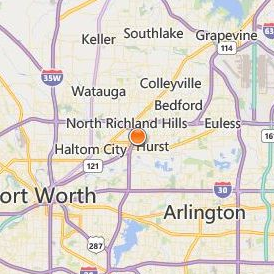 Ogle School Hair Skin Nails Hurst Location Map - City View