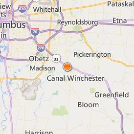 Ohio State School of Cosmetology Canal Winchester Location Map - City View