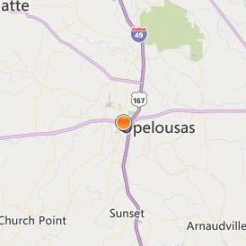 Opelousas School of Cosmetology Location Map - City View