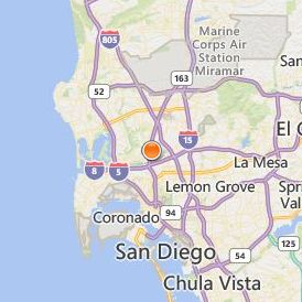 Pacific College of Oriental Medicine San Diego Location Map - City View