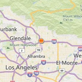 Pacific Oaks College Location Map - City View