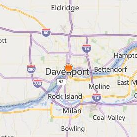 Palmer College of Chiropractic Davenport Location Map - City View