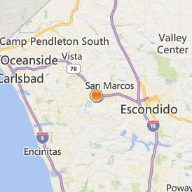 Palomar Institute of Cosmetology Location Map - City View