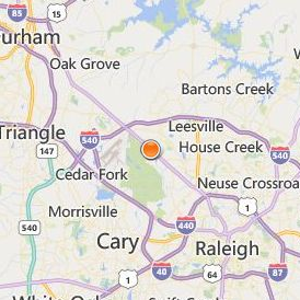 Paul Mitchell The School Raleigh Location Map - City View
