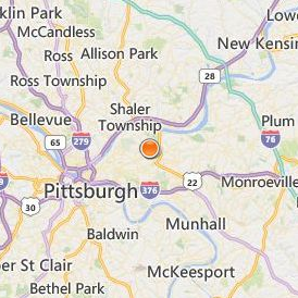 Pittsburgh Theological Seminary Location Map - City View