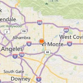 Rosemead Beauty School Location Map - City View